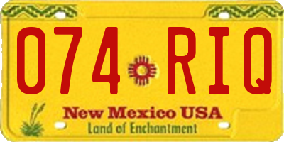 NM license plate 074RIQ