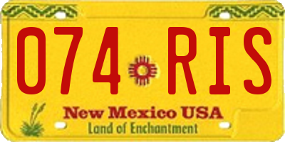 NM license plate 074RIS
