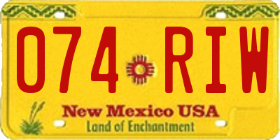 NM license plate 074RIW