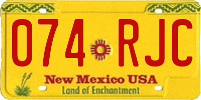 NM license plate 074RJC