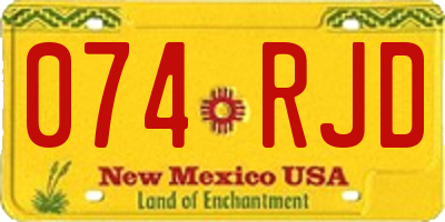 NM license plate 074RJD