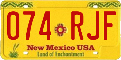 NM license plate 074RJF