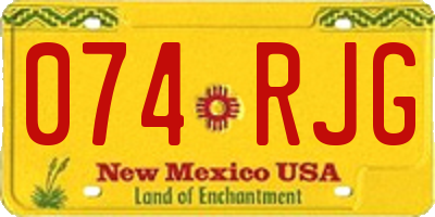 NM license plate 074RJG