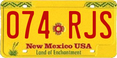 NM license plate 074RJS