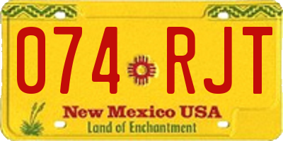 NM license plate 074RJT