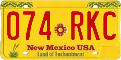 NM license plate 074RKC