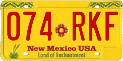 NM license plate 074RKF