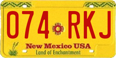 NM license plate 074RKJ