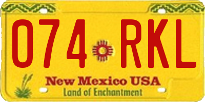 NM license plate 074RKL