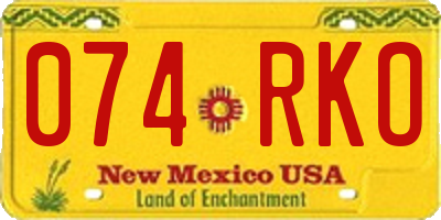 NM license plate 074RKO
