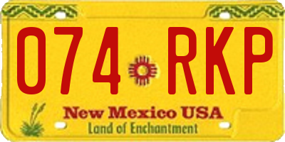 NM license plate 074RKP
