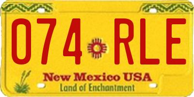 NM license plate 074RLE