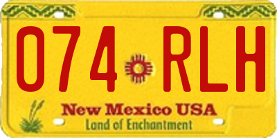 NM license plate 074RLH