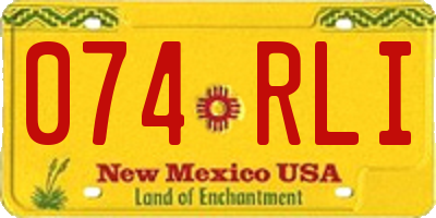 NM license plate 074RLI