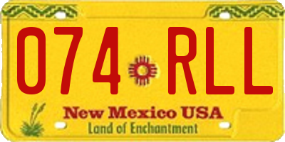 NM license plate 074RLL