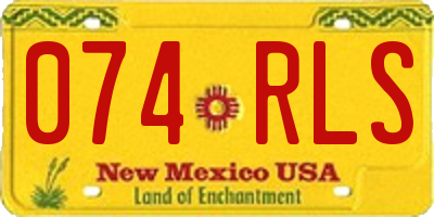 NM license plate 074RLS