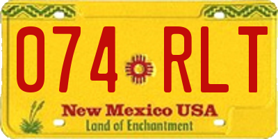 NM license plate 074RLT