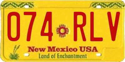 NM license plate 074RLV