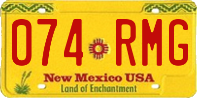 NM license plate 074RMG