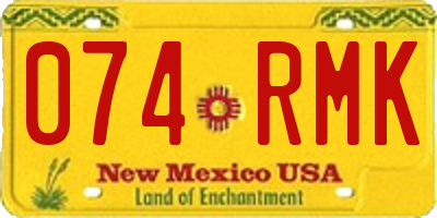NM license plate 074RMK