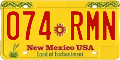 NM license plate 074RMN