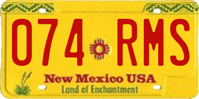 NM license plate 074RMS