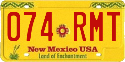 NM license plate 074RMT