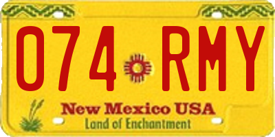 NM license plate 074RMY