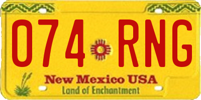 NM license plate 074RNG