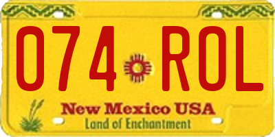 NM license plate 074ROL