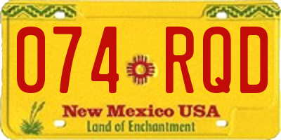NM license plate 074RQD