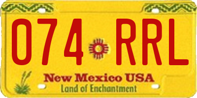NM license plate 074RRL