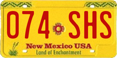 NM license plate 074SHS