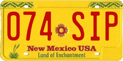 NM license plate 074SIP