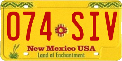 NM license plate 074SIV