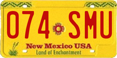 NM license plate 074SMU