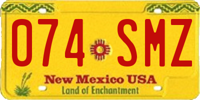 NM license plate 074SMZ