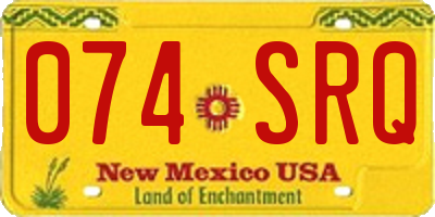 NM license plate 074SRQ