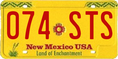 NM license plate 074STS
