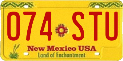 NM license plate 074STU