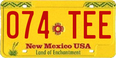 NM license plate 074TEE