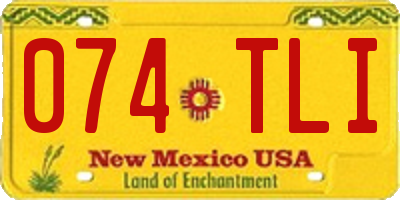 NM license plate 074TLI