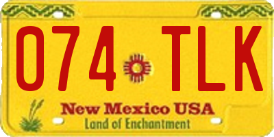 NM license plate 074TLK