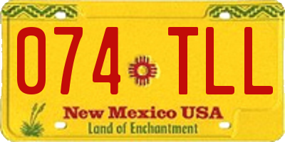 NM license plate 074TLL
