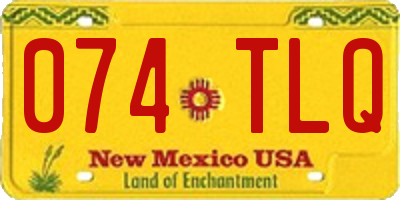 NM license plate 074TLQ