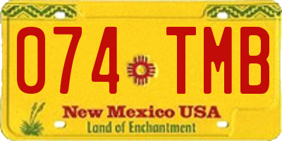 NM license plate 074TMB