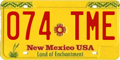 NM license plate 074TME