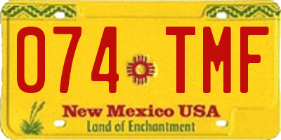 NM license plate 074TMF