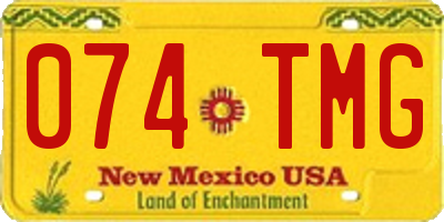NM license plate 074TMG