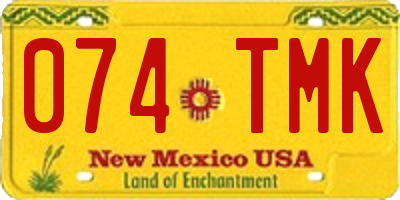 NM license plate 074TMK